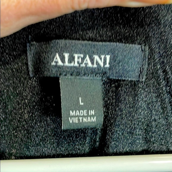 ALFANI Black Textured Glitter Twist-waist Sheath Dress - Picture 4 of 13